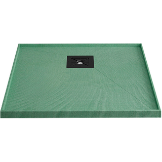 Lipped Tile Over Tray 900x1000mm Shower Base Rear Outlet Including Waste Grate Waterproof Puddle Flange